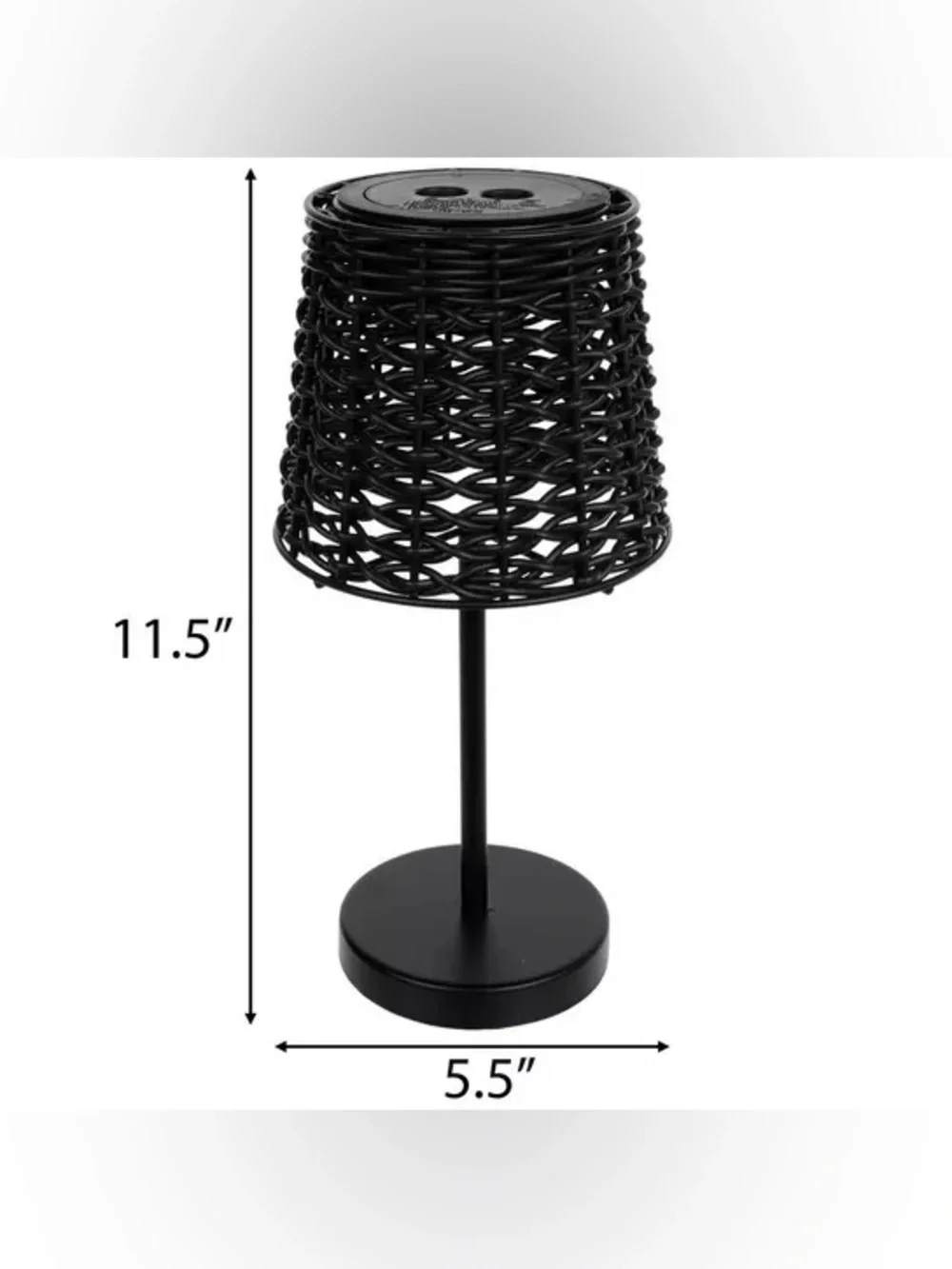 Black Basket Weave Table Lamp